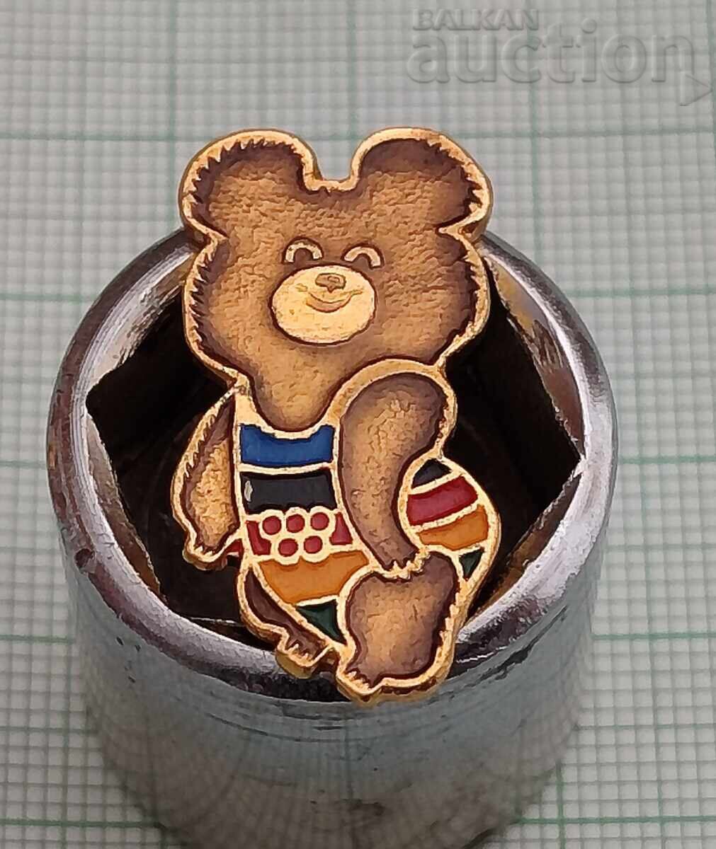 OLIMPIADA MOSCOVA URSUL MIȘA URSS INSIGNĂ