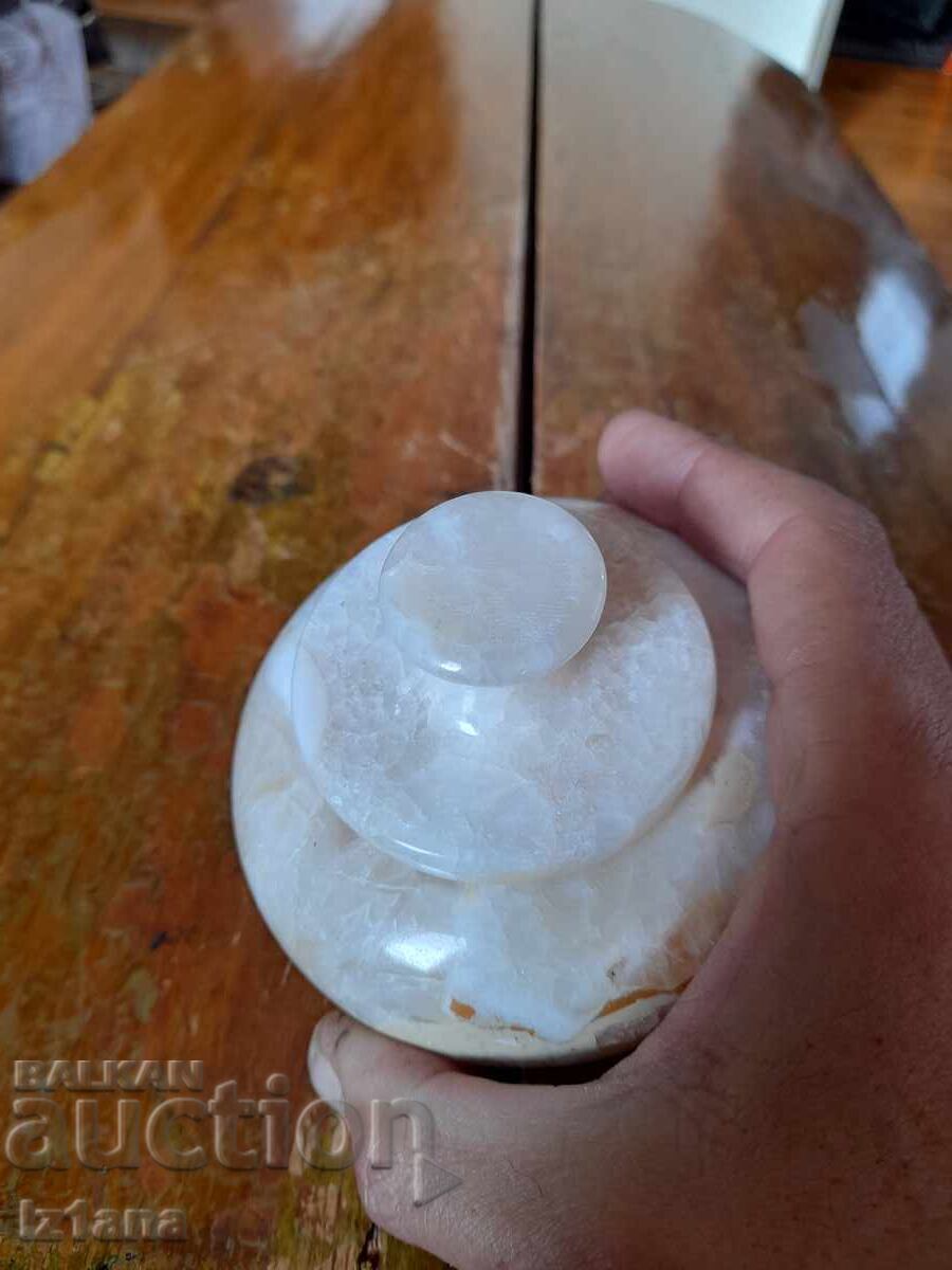 Cutie veche de bijuterii din marmură - 7