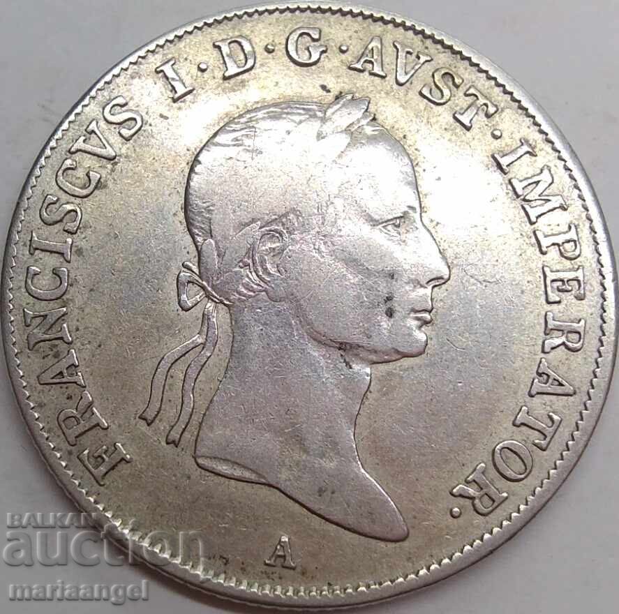 Licitație 20 Kreuzers 1832 Austria pentru Ungaria A - Viena 26mm Patină