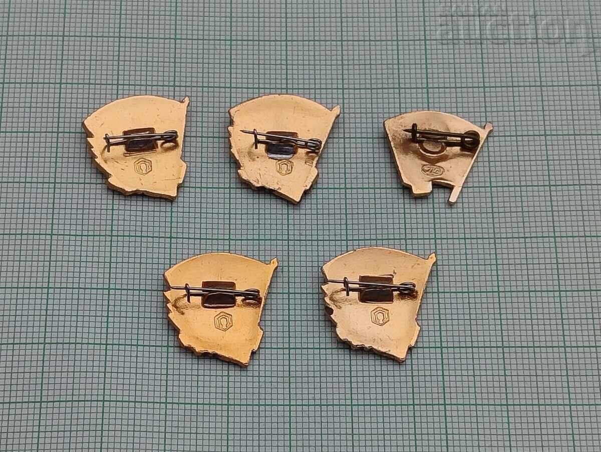 VLKSM COMȘOMOL URSS INSIGNĂ LOT 5 BUCĂȚI cu preț € 2.50 | 4.89 BGN VLKSM COMȘOMOL URSS INSIGNĂ LOT 5 BUCĂȚI cu preț € 2.50 | 4.89 BGN