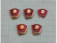 VLKSM COMȘOMOL URSS INSIGNĂ LOT 5 BUCĂȚI
