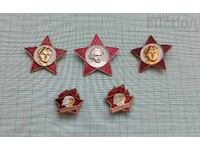 PIONIERI OCTOMBRIȘTI URSS INSIGNE LOT 5 BUCĂȚI