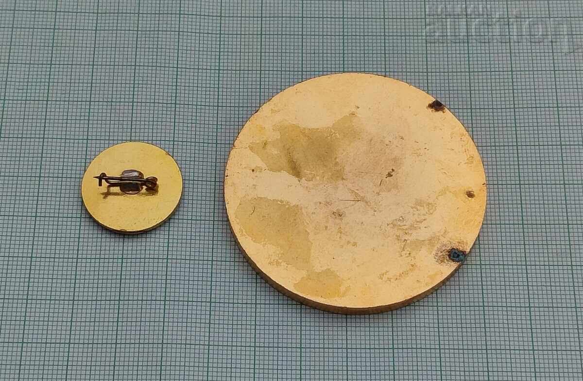 Аукцион КАЗАНЛЪК У-ЩЕ "КИРИЛ И МЕТОДИЙ" 100 г. ПЛАКЕТ ЗНАЧКА