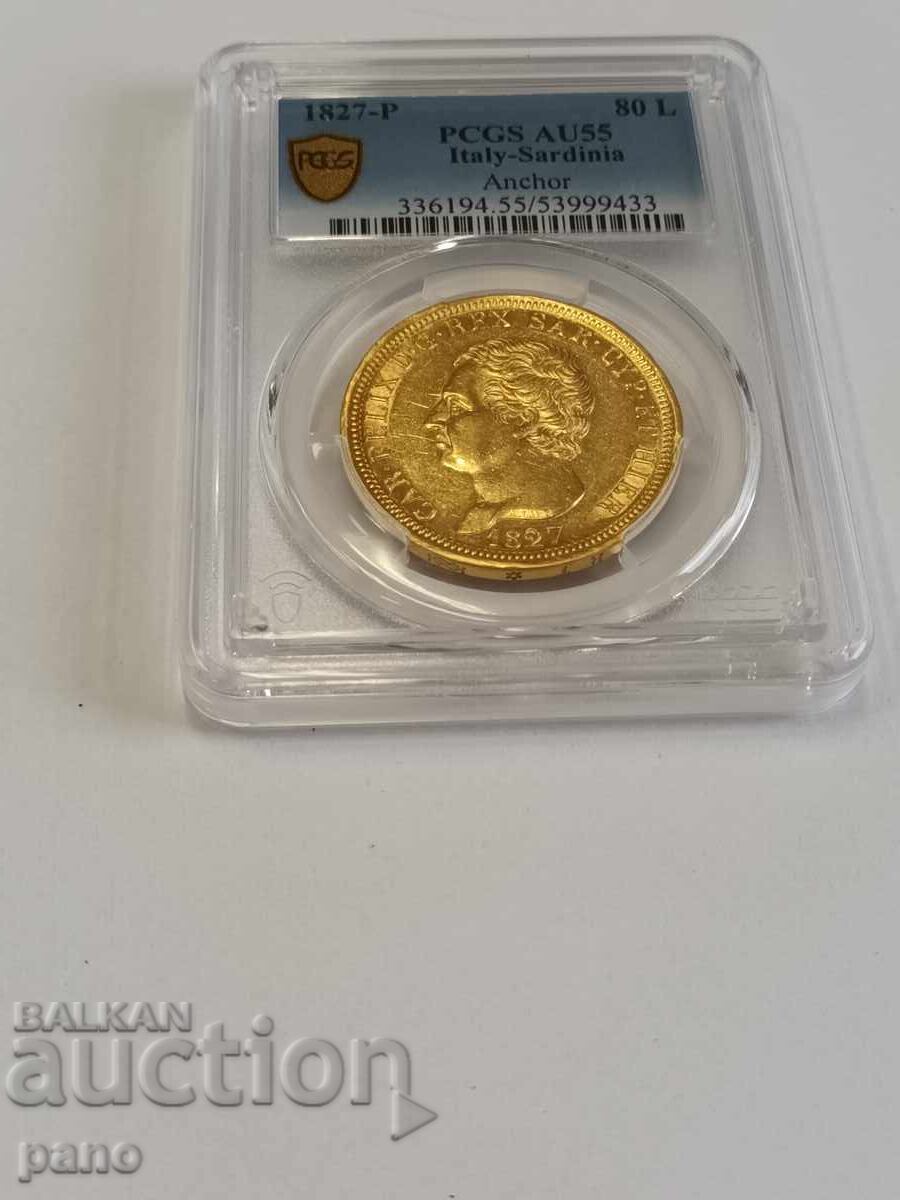80 lire Sardinia AU 55