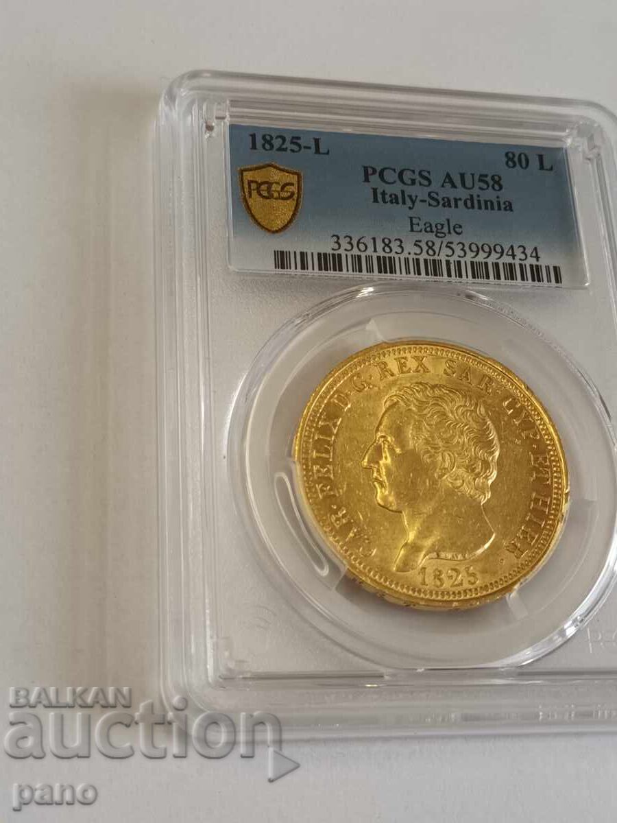 80 lire Sardinia AU 58