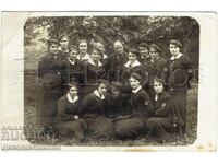 FOTOGRAFIE VECHE PAVLIKENI ELEVE DE GIMNAZIU CU PROFESORUL LOR E926