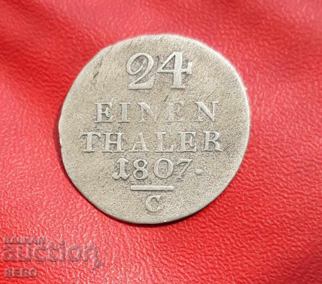 Germania-Hessen-1/24 taler 1807 - Foarte bine conservată