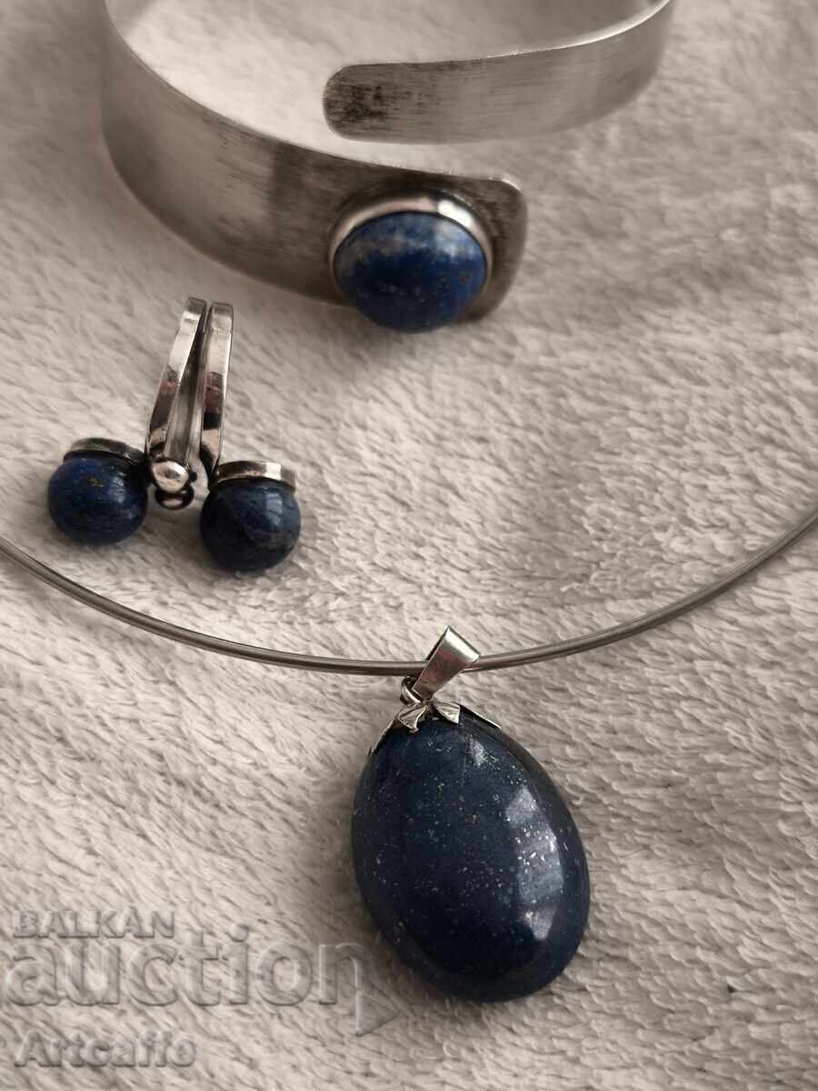 Brățară de argint Inel cu lapis lazuli - 5
