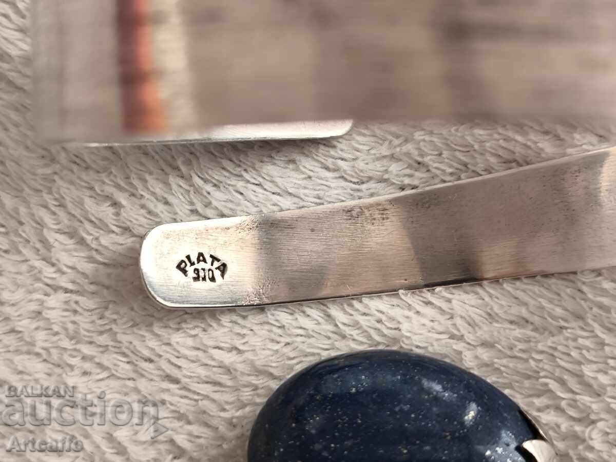 Brățară de argint Inel cu lapis lazuli - 7