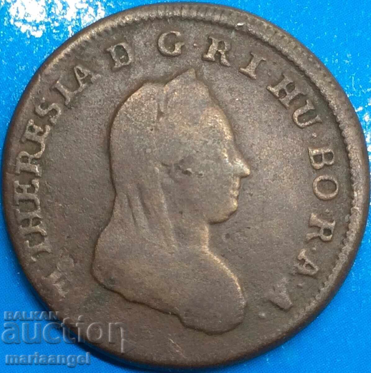 1 кройцер 1780 Австрия W - Вена Мария Терезия (1740-1780)