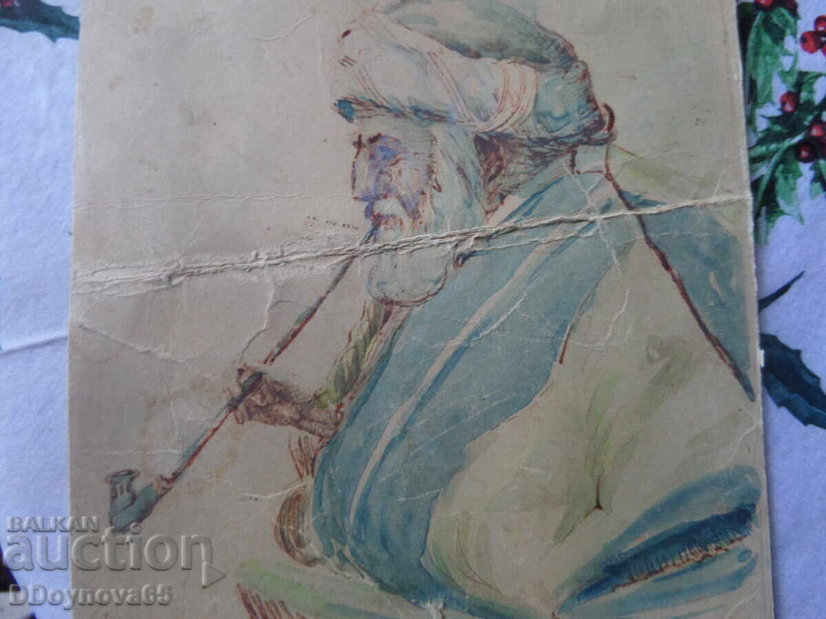 Kazimir Sultanov Watercolor, Brown Ink with price € 150.00 | 293.38 BGN