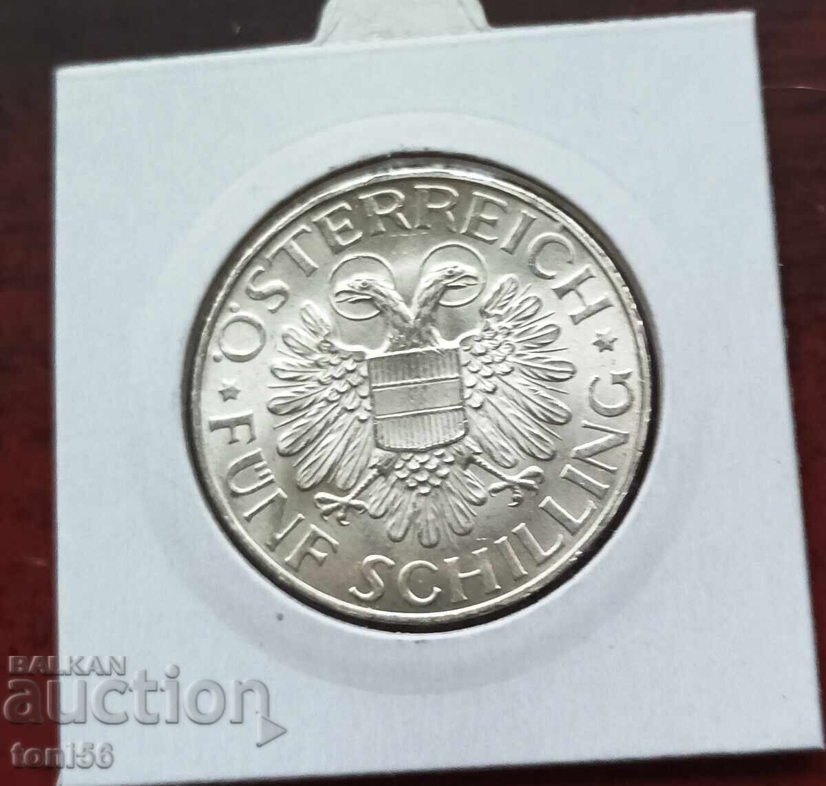 Austria 5 șilingi 1934 cu preț € 35.00 | 68.45 BGN