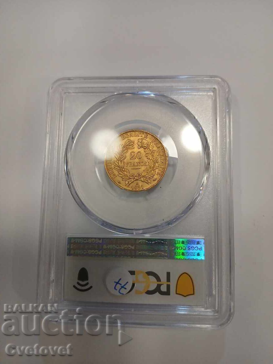 20 franci 1851 MS62 - 6 20 franci 1851 MS62 - 6