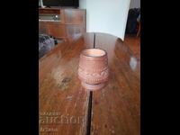 Old wooden vase, pencil holder