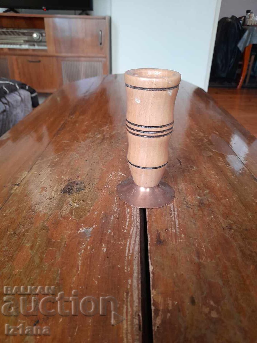 Old wooden vase