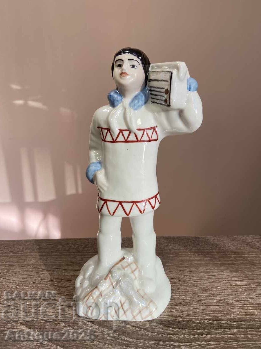 Vintage porcelain figurine "Northern Youth", USSR