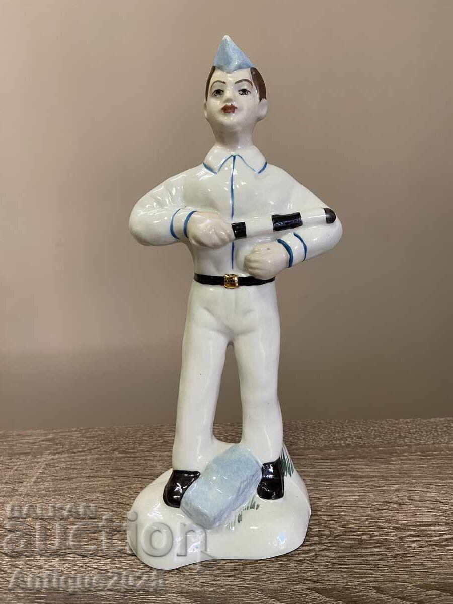 Figurină de porțelan vintage „Reglator de trafic Yuen”, URSS