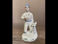 Αντίκα πορσελάνινο ειδώλιο "Κυνηγός με σκύλο", ΕΣΣΔ