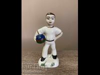 Αντίκα πορσελάνινο ειδώλιο "Αγόρι με μπάλα", ΕΣΣΔ