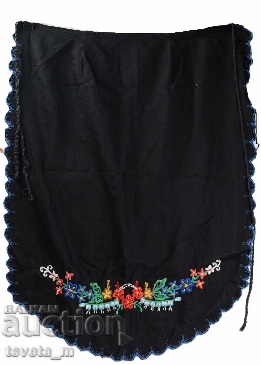 Γυναικεία βαμβακερή ποδιά με κέντημα παραδοσιακής φορεσιάς