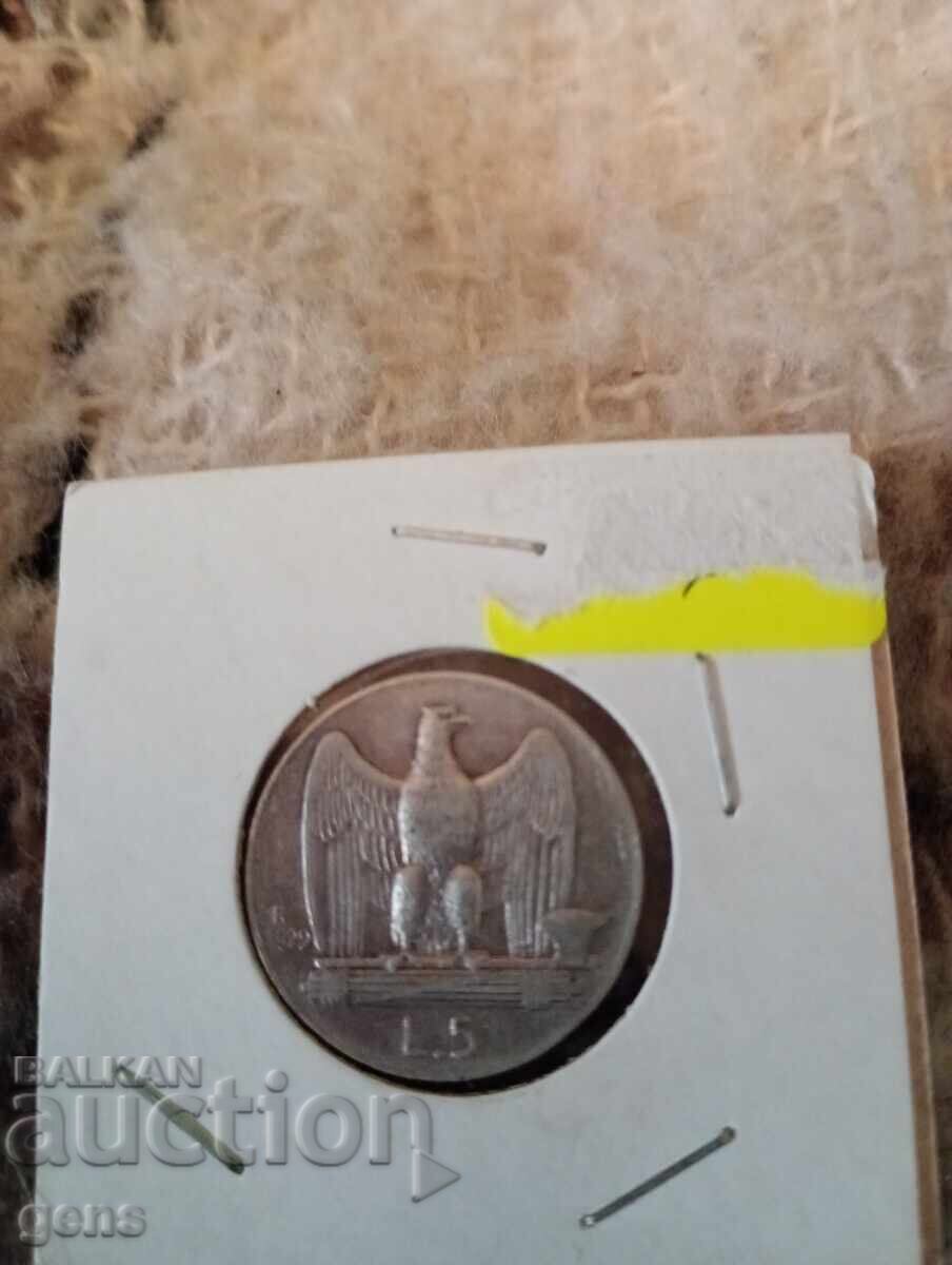 Ιταλία 5 λίρες 1927 Ιταλία 5 λίρες 1927