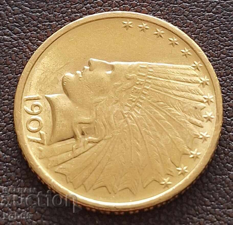 10 δολάρια 1907 ΗΠΑ χρυσός - 5