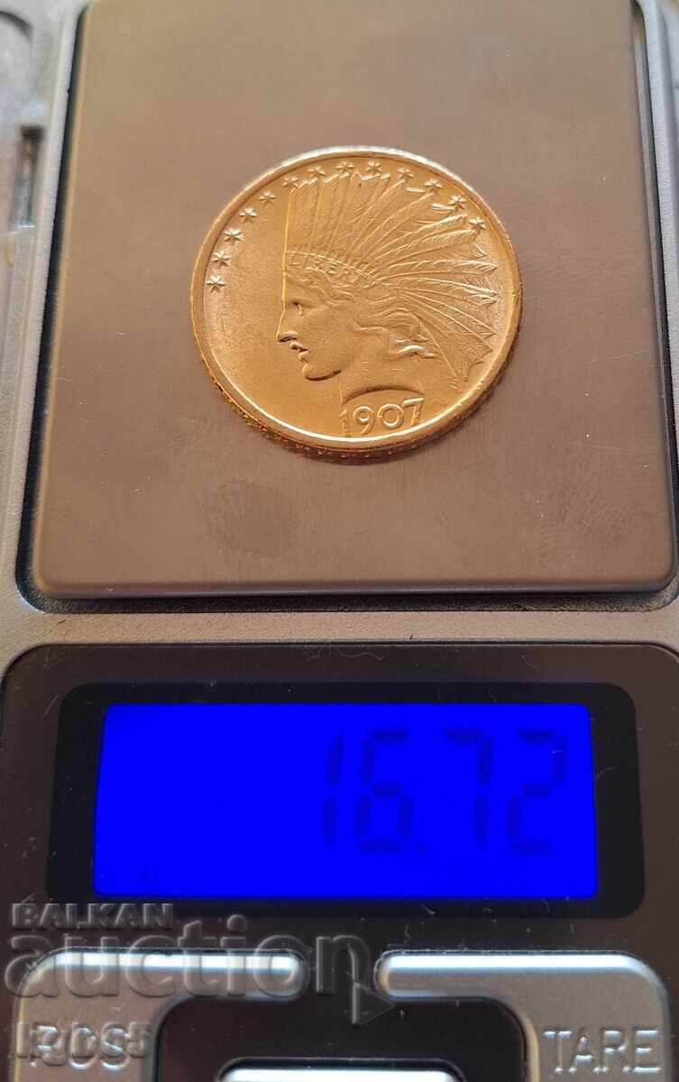 10 δολάρια 1907 ΗΠΑ χρυσός - 7