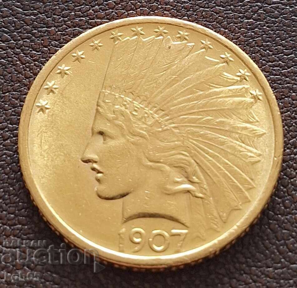 10 δολάρια 1907 ΗΠΑ χρυσός