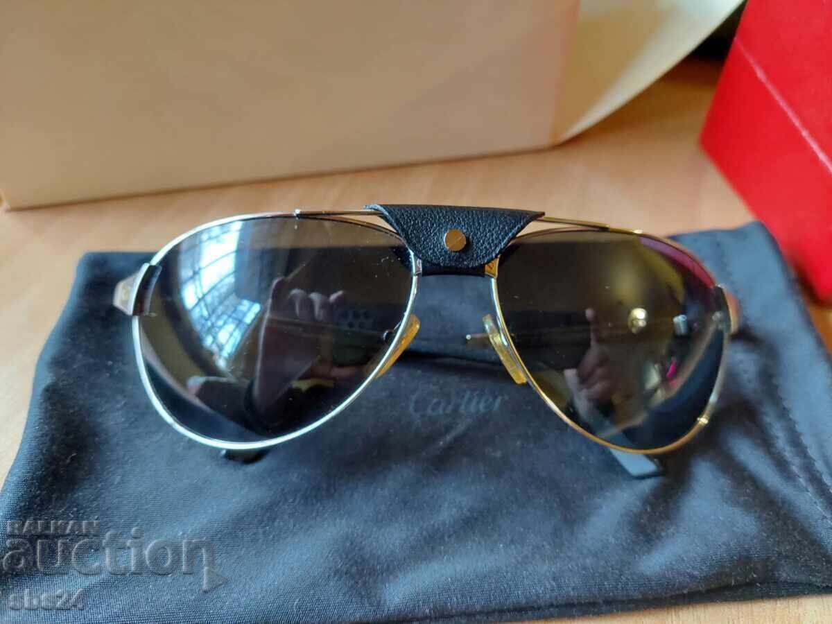 Cartier Ramă Metalică Argintie Santos Dumont Edition Aviator