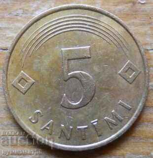 5 Sentimi 1992 - Λετονία