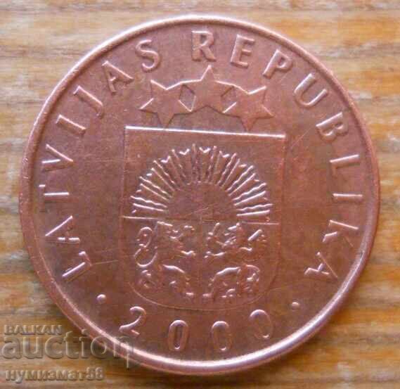 2 сантима 2000 г. - Латвия с цена € 0.50 | 0.98 лв.