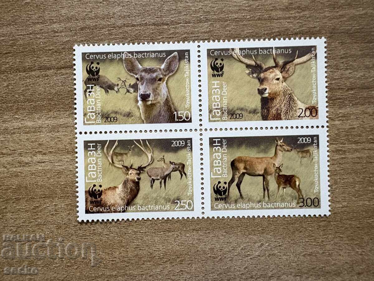 Tadjikistan - Protecția naturii - Cerb (2009) MNH