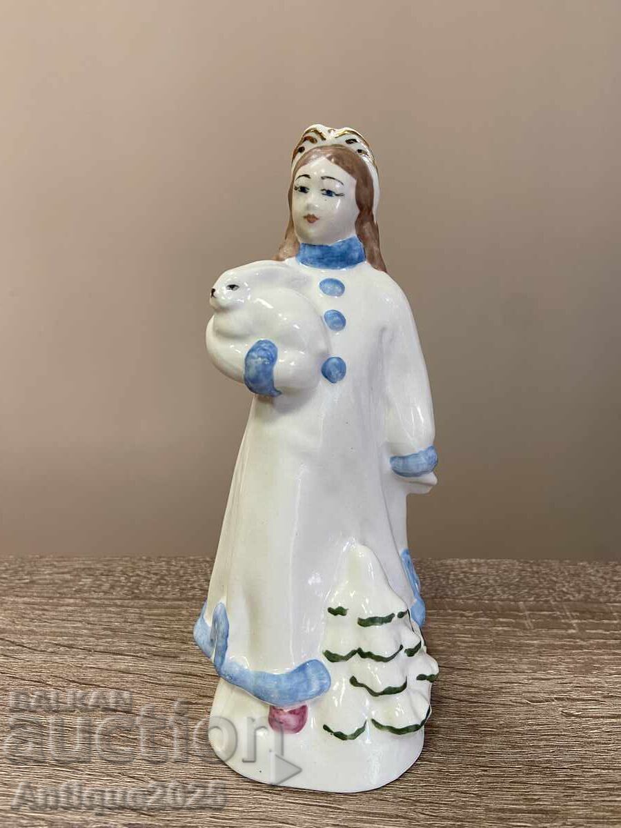 Βίντατζ πορσελάνινο ειδώλιο "Χιονάτη με κουνέλι", ΕΣΣΔ Βίντατζ πορσελάνινο ειδώλιο "Χιονάτη με κουνέλι", ΕΣΣΔ