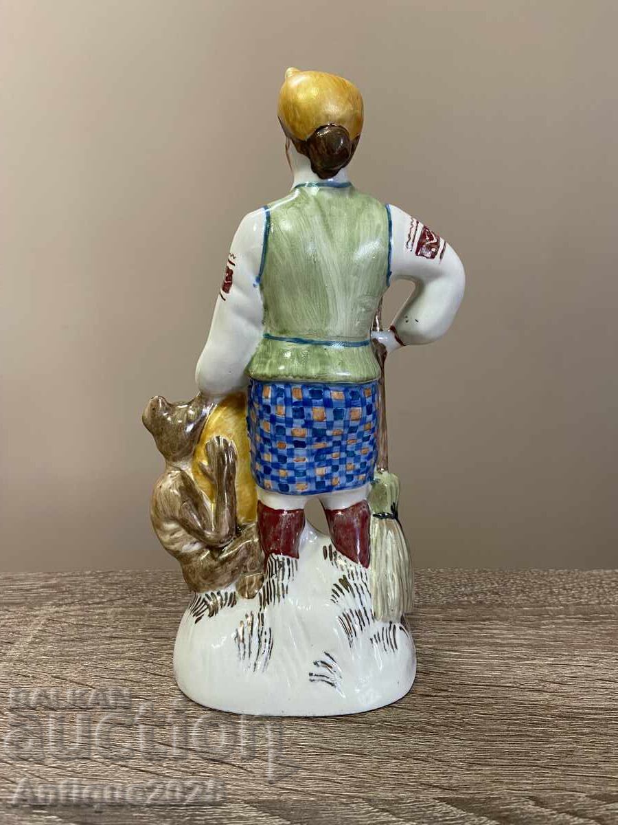 Statuetă din porțelan vintage „Fată cu diavol și mătură”, URSS cu preț € 60.00 | 117.35 BGN