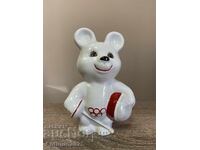 Порцеланова статуетка „Олимпийското мече“ – Коростен, СССР