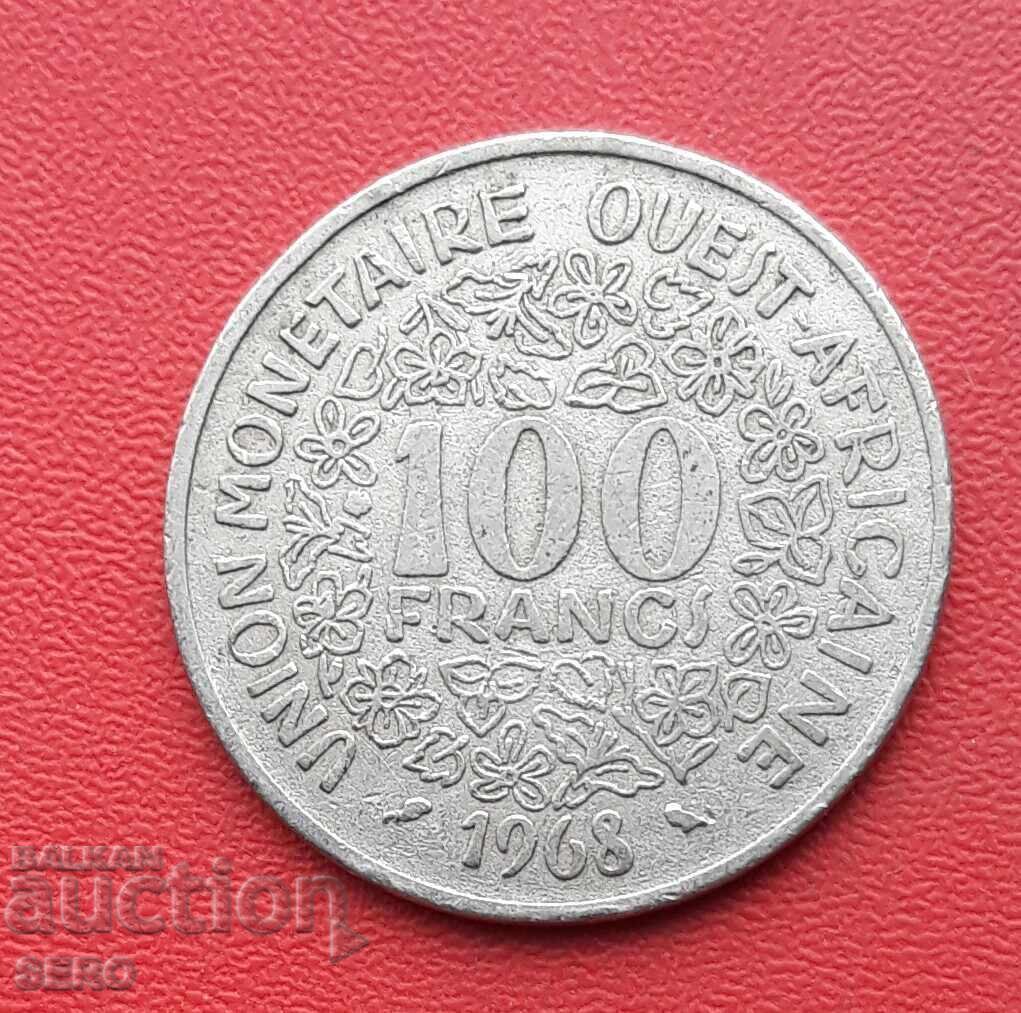 Africa de Vest Franceză - 100 de franci 1968