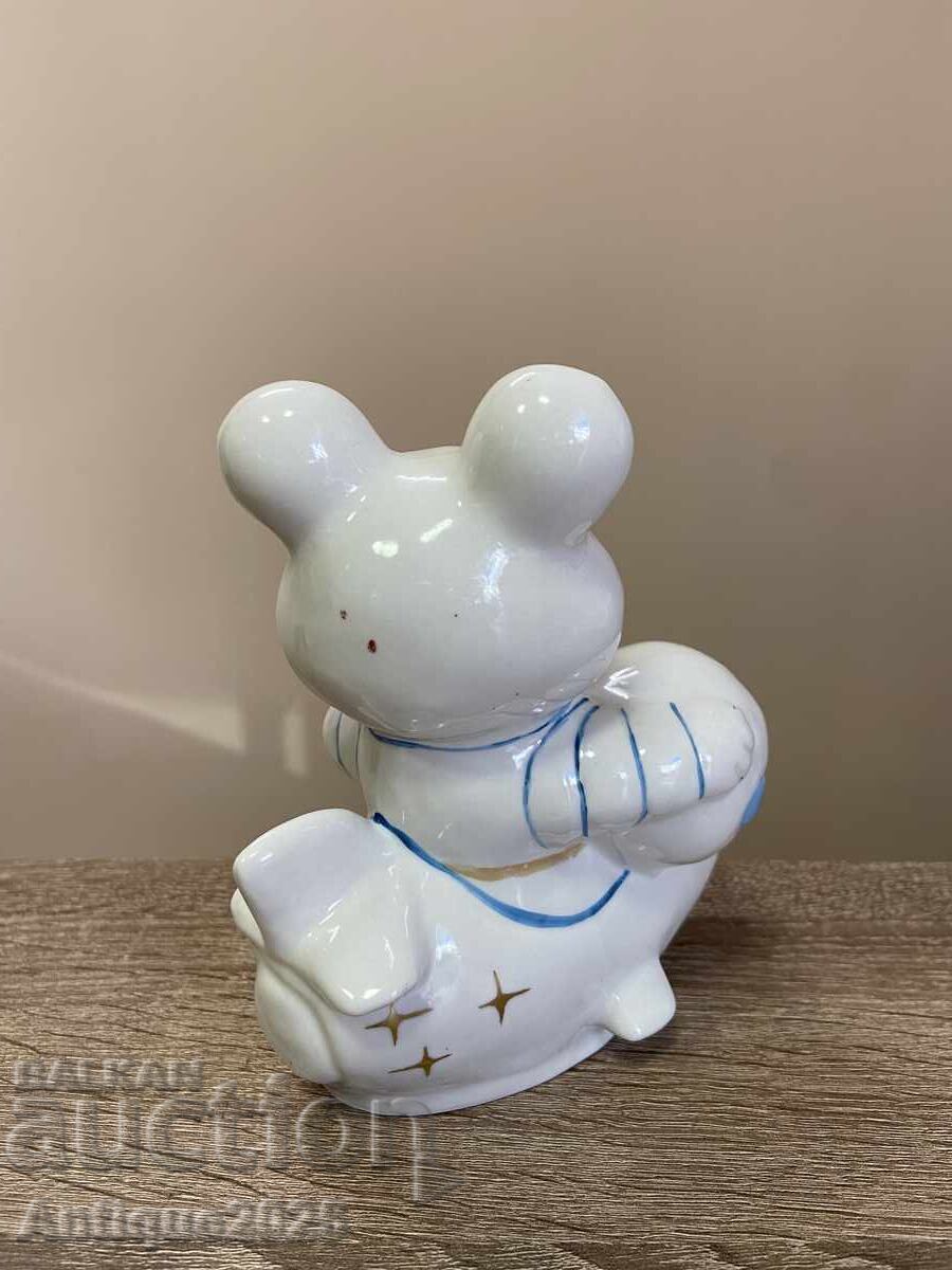 Porcelain figurine "Olympic Bear on an Airplane", USSR with price € 30.00 | 58.68 BGN