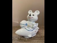 Πορσελάνινο ειδώλιο "Ολυμπιακό Αρκουδάκι σε αεροπλάνο", ΕΣΣΔ