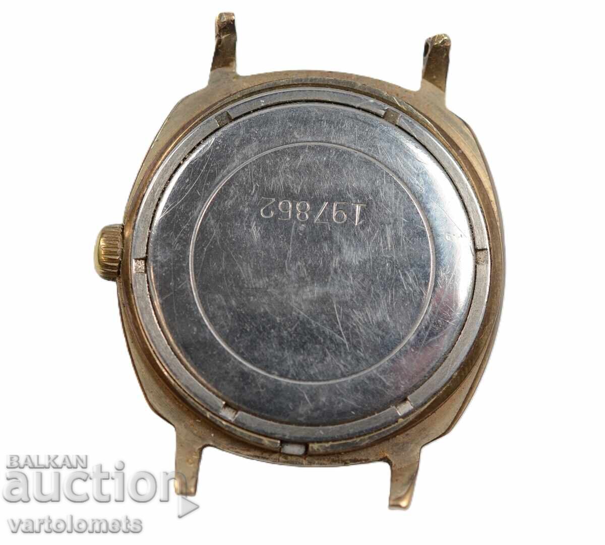 Auction  Men's watch SLAVA USSR with gold plating 5 Mk - not working