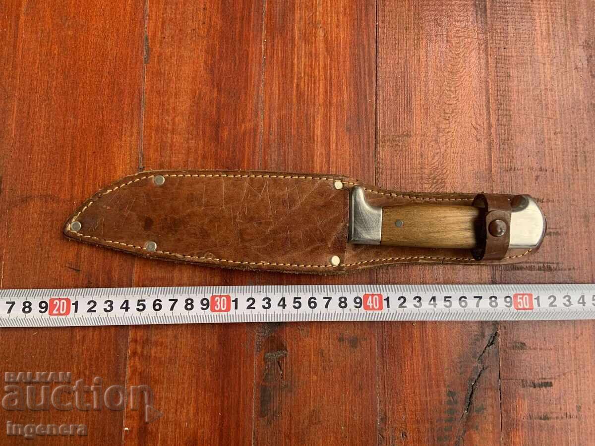 CUȚIT BULGARIA LAMĂ VECHE TOC - P. DENEV - GABROVO