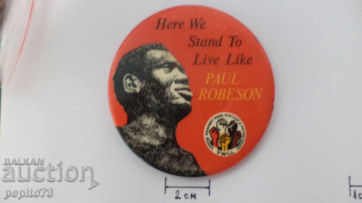 Insigna Paul Robeson Insigna Paul Robeson