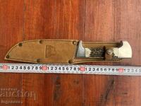 CUȚIT BULGARIA LAMĂ VECHE TEACĂ ORNAMENTE