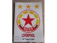 Program de fotbal - CSKA - Liverpool 2005