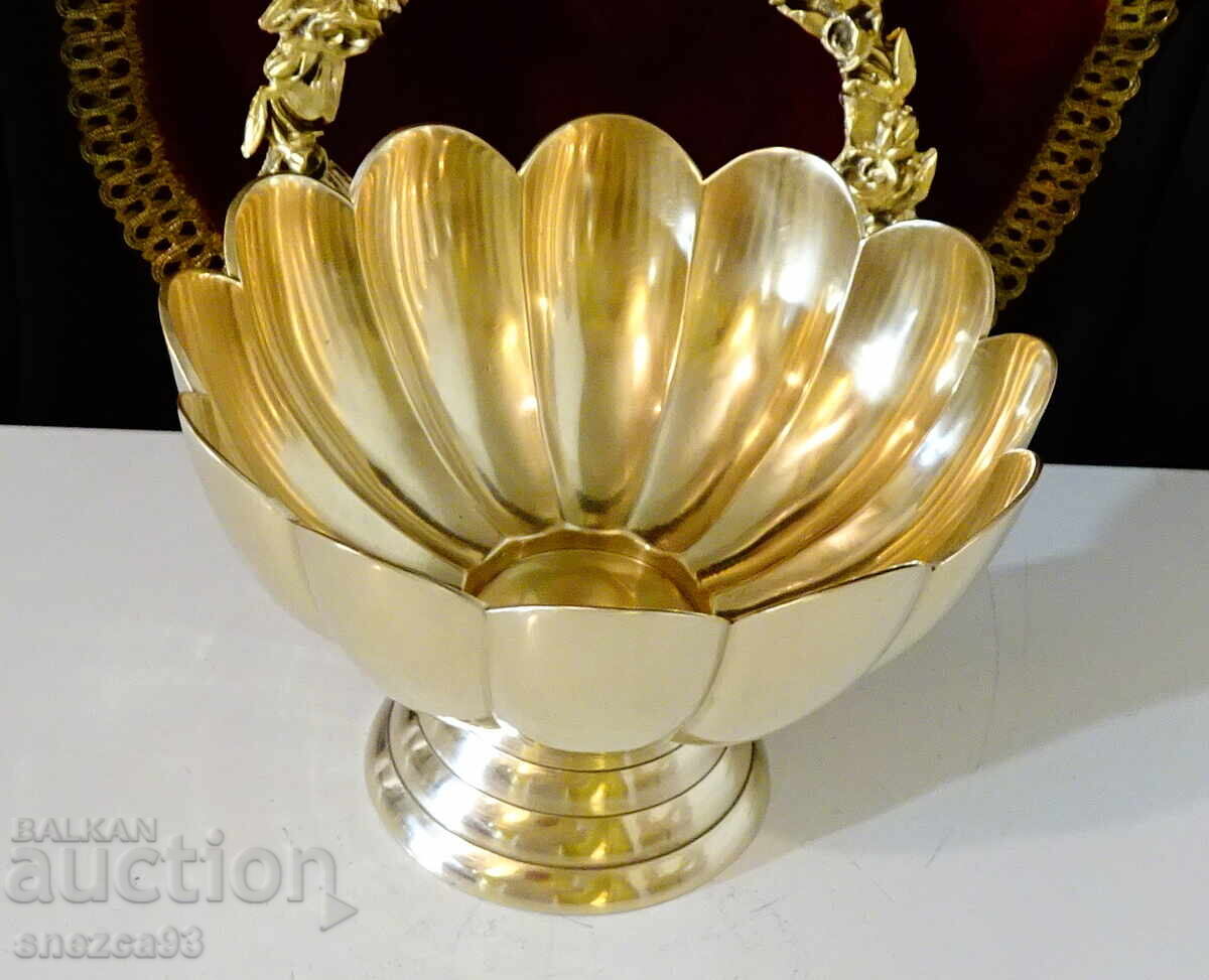 Υπέροχο μπρούτζινο φρουτιέρα σε βάση 1.1 κιλά - 7 Υπέροχο μπρούτζινο φρουτιέρα σε βάση 1.1 κιλά - 7