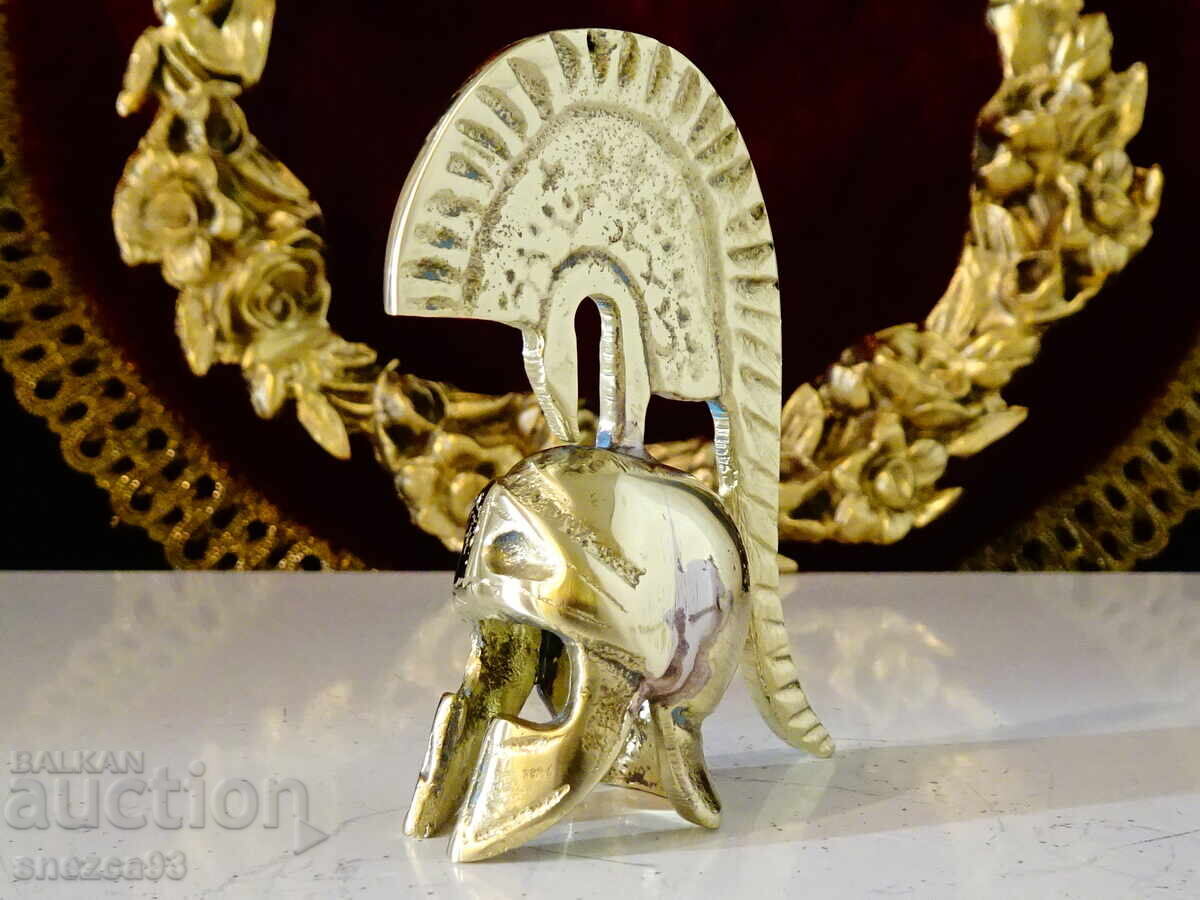 Доставка на Спартански шлем,воин Леонидас от бронз.