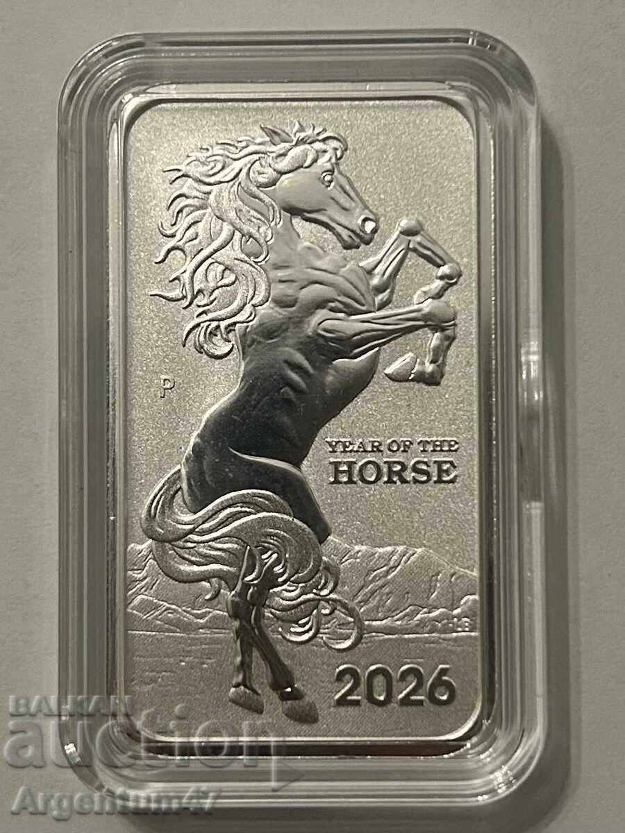 Licitație NOU!!! ARGINT 1 OZ 2026 AUSTRALIA - ANUL LUNAR AL CALULUI