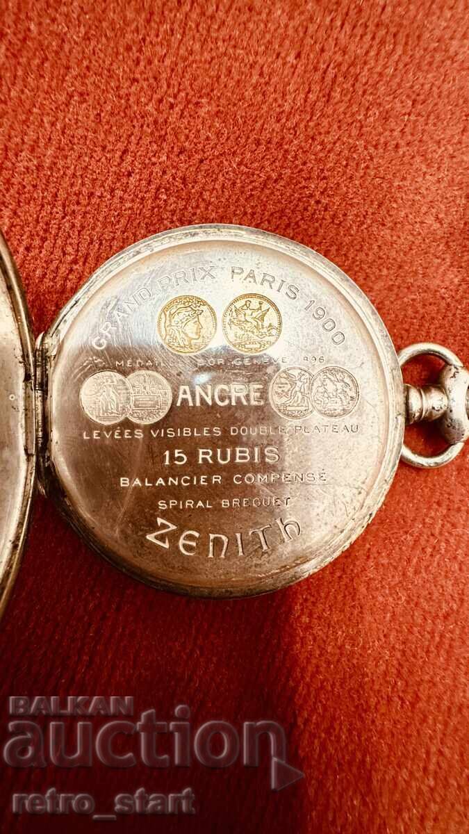 ZENITH Ceas de buzunar din argint pentru piese cu preț € 80.00 | 156.47 BGN ZENITH Ceas de buzunar din argint pentru piese cu preț € 80.00 | 156.47 BGN
