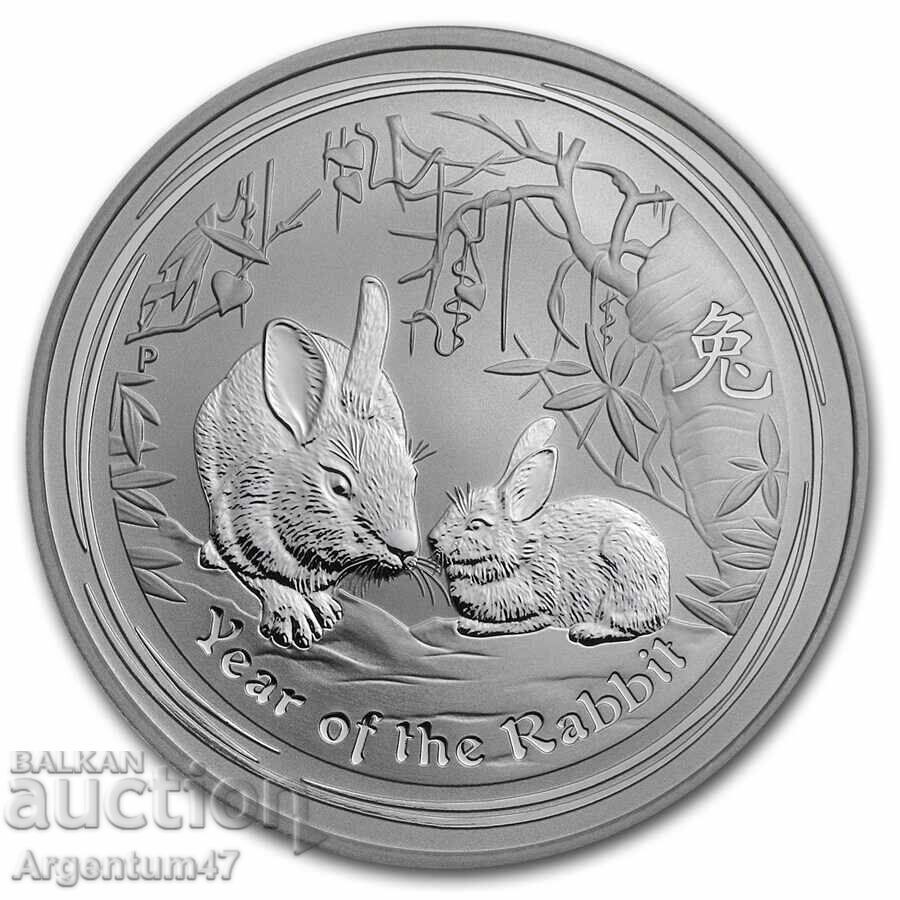 ARGINT 1 OZ 2011 AUSTRALIA - LUNAR ANUL IEPURULUI