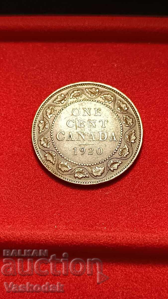 1 цент 1920 г КАНАДА
