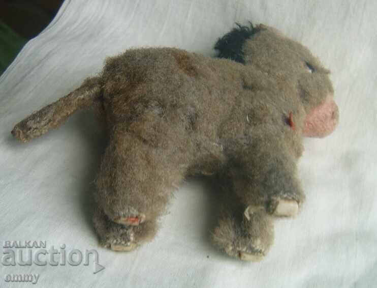 Figurină veche de jucărie măgăruș cu mecanism. Fără cheiță - 5